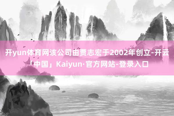 开yun体育网该公司由贾志宏于2002年创立-开云「中国」Kaiyun·官方网站-登录入口