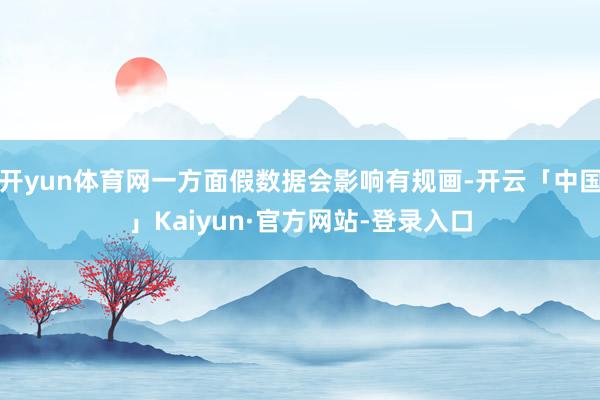 开yun体育网一方面假数据会影响有规画-开云「中国」Kaiyun·官方网站-登录入口