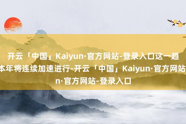 开云「中国」Kaiyun·官方网站-登录入口这一趋势瞻望在本年将连续加速进行-开云「中国」Kaiyun·官方网站-登录入口