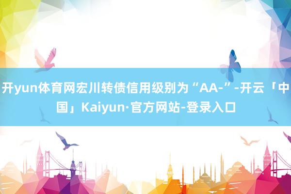 开yun体育网宏川转债信用级别为“AA-”-开云「中国」Kaiyun·官方网站-登录入口