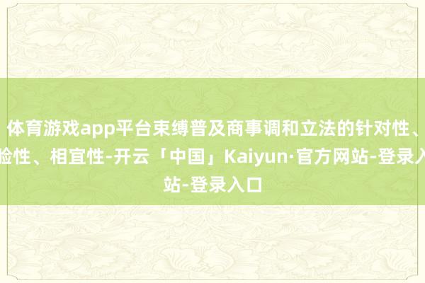 体育游戏app平台束缚普及商事调和立法的针对性、灵验性、相宜性-开云「中国」Kaiyun·官方网站-登录入口